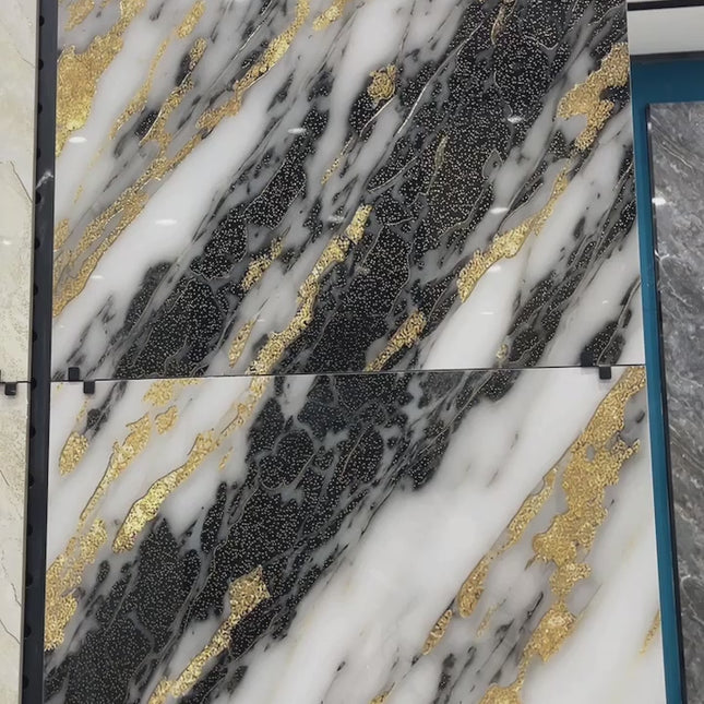 Porcelain Tiles 60x60cm Microcrystalline Electroplated 3D Tiles