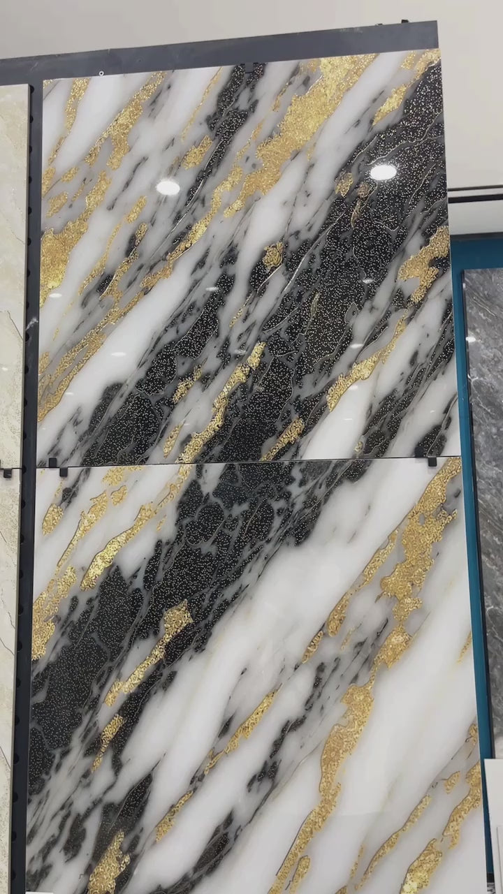 Porcelain Tiles 60x60cm Microcrystalline Electroplated 3D Tiles