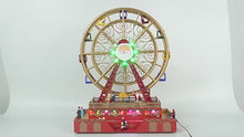 Загружайте и воспроизводите видео в средстве просмотра галереи Christmas Decoration Ferris Wheel with Led Light Music Turning Movement
