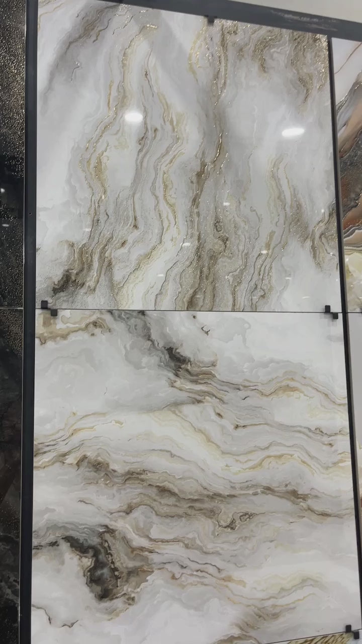 Porcelain Tiles 60x60cm Microcrystalline Electroplated 3D Tiles