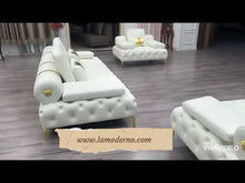 Charger et lire la vidéo dans la visionneuse de la Galerie, American Nordic Luxury Living Room Chesterfield  Sofa Set 1,2,3 seater
