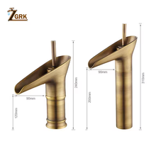 Cargar imagen en el visor de la galería, Basin Faucet Antique Style Waterfall Bathroom Faucet Hot and Cold
