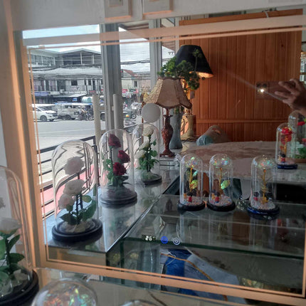 Led Light Mirror 80x70cm Tricolor with Antifog 5mm Silver HD Mirror