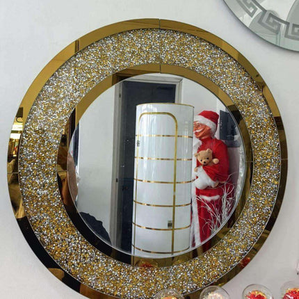 Round Gold Mirror Glass Gold 90cm,80cm,100cm
