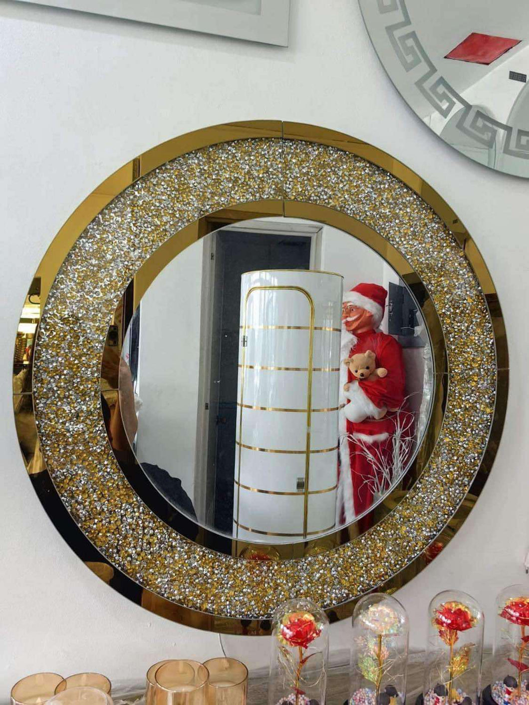 Round Gold Mirror Glass Gold 90cm,80cm,100cm