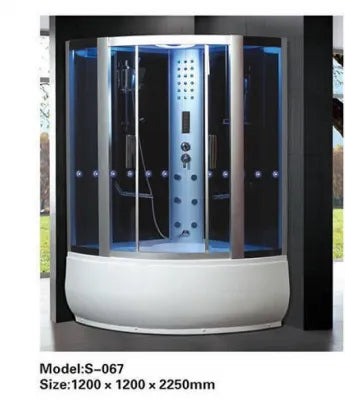 Shower Enclosure White and Gold Edition 120x210cm