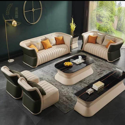 Italienische Luxus-Wohnzimmergarnitur (1-, 11-, 2- oder 3-Sitzer) inklusive Couchtisch und TV-Regal 