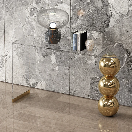 Stainless steel Tempered Glass Console Table Nordic Italian Design