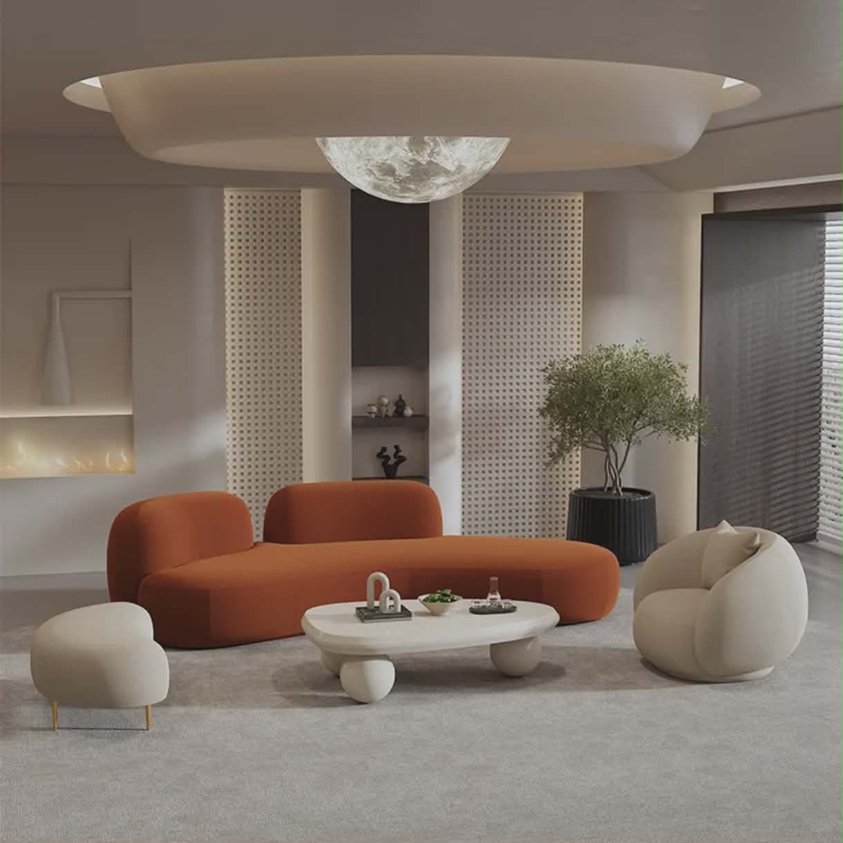 Neo-Modern Stellar Lounge Dynamic Organic Form Premium Seating Collect ...