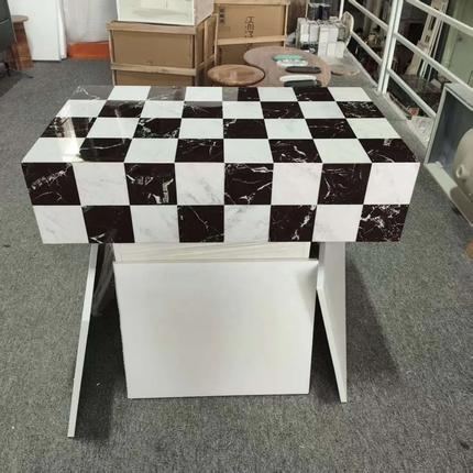 Modern luxury unique top pedestal marble coffee tables center table Rosa levanto marble coffee table wave design for living room