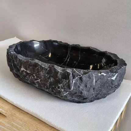 Natural Marble Countertop Basin Modern Irregular American Style WashBasin No Hole Faucet Mount Integrated For Hotels GuestHouses