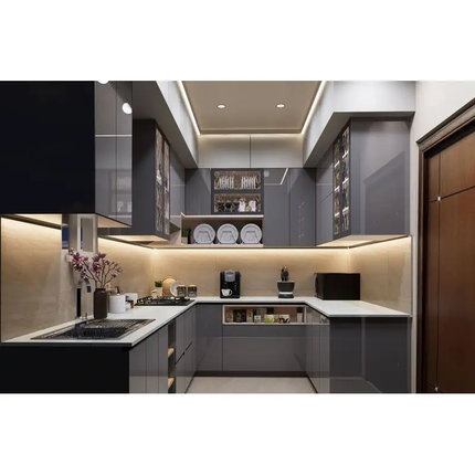 Prima Smooth Surface Finish Natural Solid Wood Construction Cabinet Body Kitchen Cabinets