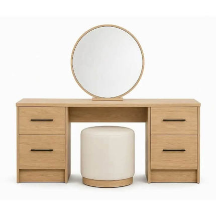 Modern Four Drawer Dressing Table, Independent Melamine Dressing Table, Suitable for Bedrooms