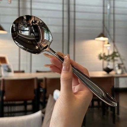 High Quality Stainless Steel Spoon Flatware Hotel Buffet Common Spoon Household Thickened Meal Silverware Spoon Cutlery
