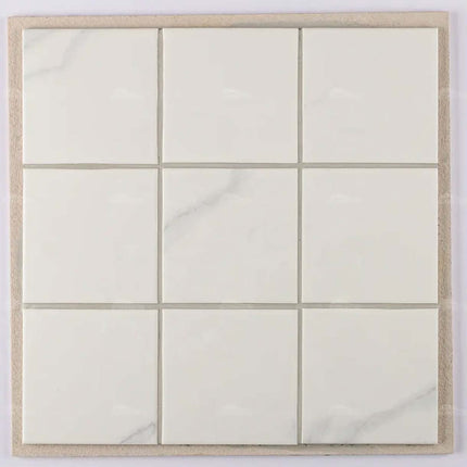 Bluwhale Tile Anti Slip Square Bali Stone Porcelain Carrara White Marble Look Villa Swimming Pool Tile Marble Mosaic
