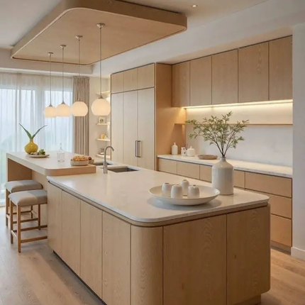 CBMmart High End Modern Custom Made Kitchen Cabinet Dark Grey Matt Lacquer Finish Made in China