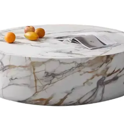 Made of FiberGlass Nordic Wabi Sabi Light Luxury Minimalist Designer Movable Coffee Table Circular Glass Fiber Resin