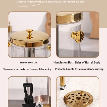 Hotel Catering Stainless Steel 8L Self-Service Beverage Dispenser Cold Drink Water Dispenser Machine For Juice Beverage Water