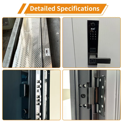 Customizable Multi-Style One - and - a - Half Cast Aluminum Entry Doors | Modern Exterior Main Security Doors For Home