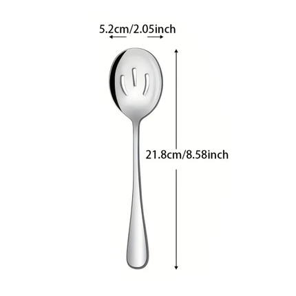 Stainless Steel Long Handle Soup Spoon Hot Pot Colander Strainer Spoon Buffet Service Spoons and Slotted Serving Spoon