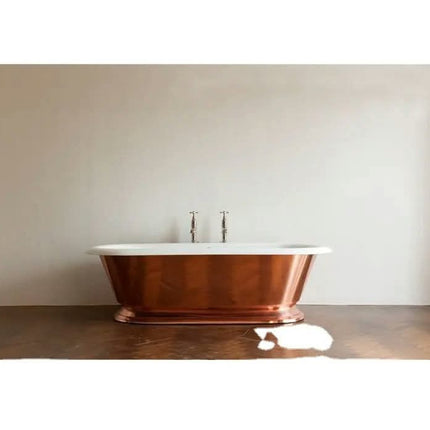 Large Capacity Copper Bathtub for Comfortable Soaking Supporting Relaxation and Premium Bathroom Experience