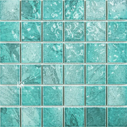 30×30 Emerald Green Glass Mosaic Pool Tiles of Premium Grade