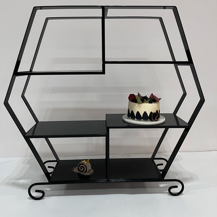 Hexagon Steel Display Rack For Hotel & Restaurant Buffet Dessert Catering Hot Pot & Food Serving Cake Stand