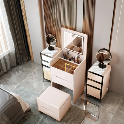 Dresser Bedroom Modern Simple Flippable Bedside Small HouseHold Modern Makeup Nightstand Storage Cabinet One Piece