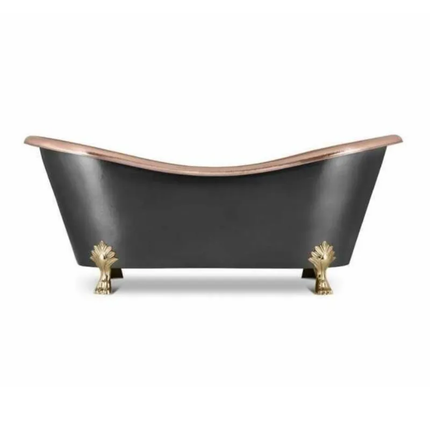 Trendy Metal Outdoor & Indoor Bathtub Copper Metal Freestanding Bathtub For Luxury Bathroom Decorative