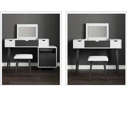 Bedroom Dressing Mirror White Dresser Chair Schminktisch Furniture