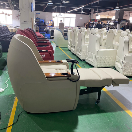High-End Motorized VIP Home Cinema Recliner with Integrated Smart Console