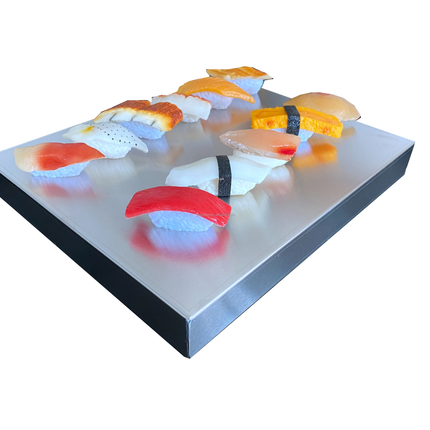 Stainless Steel Food Cooling Display Stand Buffet Sushi Seafood Display Shelf Food Display Ice Grid Insulation