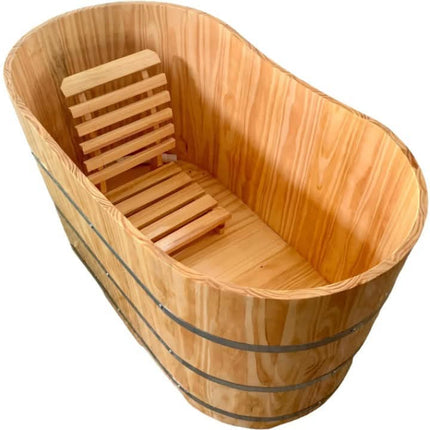 Barrel Wooden Bathtub Long Wooden Soaking Bathtub Design Customized Bulk Purchase in Stock