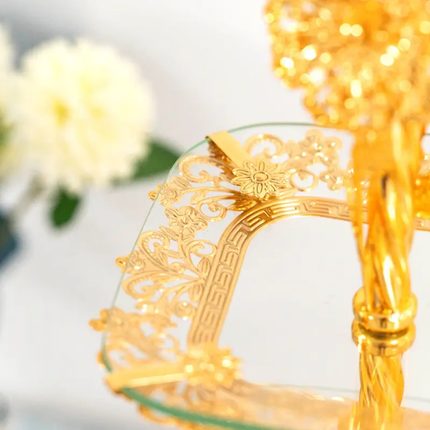 Three-Tier European Style Fruit Plate Household Multi-Tier Living Room Snack Dessert Wedding Festival Platter Dried Fruit