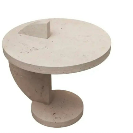 Modern Design Extendable Natural Travertine Stone Coffee Table For Small Apartment Home Living Room For Sofa Side Leisure Use