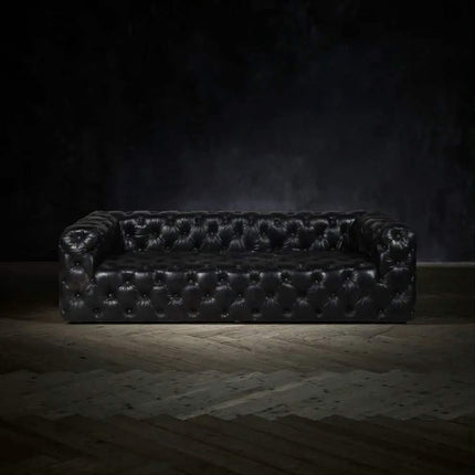 Bespoke Chesterfield Leather Sofa Chester Field 3 Seat Couch Home Living Room Wabi Sabi Style Sofa