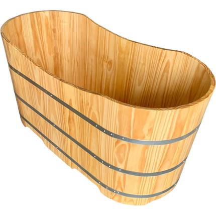 Barrel Wooden Bathtub Long Wooden Soaking Bathtub Design Customized Bulk Purchase in Stock