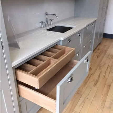 CBMmart Smart Complete Set Modular Kitchen Cabinets with Laminate Countertop Modern Shaker Design Wood/Metal Construction