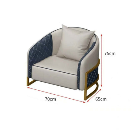 Modern Sofa Light Luxury Reception Hall Leisure Hall Sofa Armchair Living Room Leather Sofa