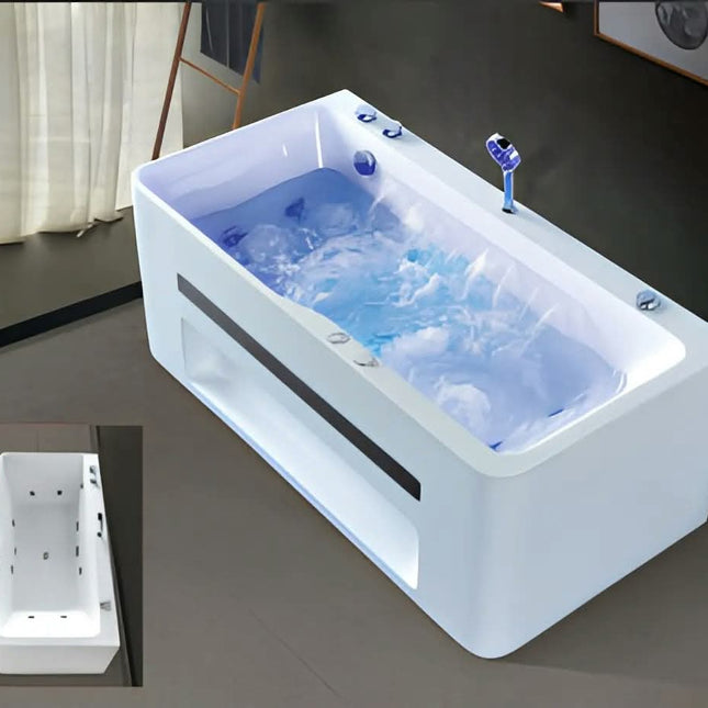 Wholesale OEM 360 Degree Surfing Bubble Massage Smart Computer Panel Thermostatic 42 Degree Single Rectangle Indoor Hotel