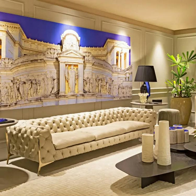 Luxury Club Furniture Raja Sofa L-Shaped Tufted Modern Sofa Set For Bar Nightclub Apartment Mall Use