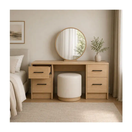 Modern Four Drawer Dressing Table, Independent Melamine Dressing Table, Suitable for Bedrooms