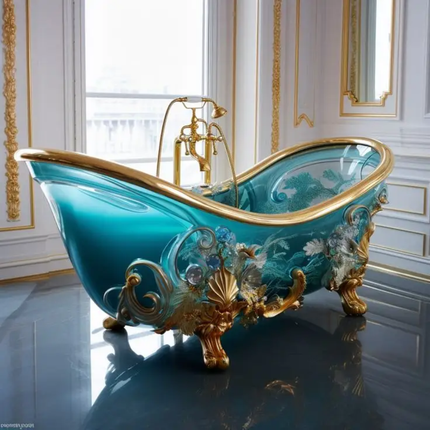 Sophisticated Metal Double European Bathtub With Modern Design Irregular Shape Durable Construction for Romantic Retreats Lid