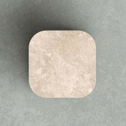 Modern Luxury Creative Travertine Side Table Natural Marble Cube Plinth for Living Room Home Decor Coffee Tables