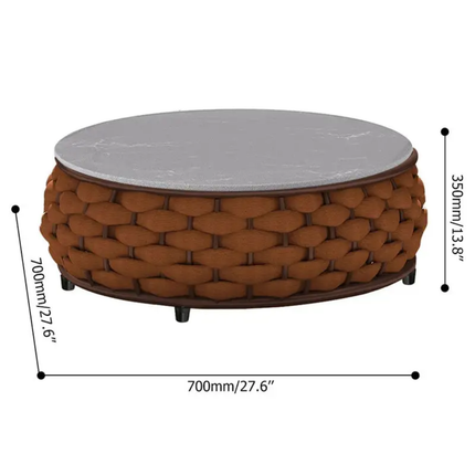 Nordic Style Rattan Furniture Sofa Set Modern Aluminum Frame Outdoor Garden Patio Couch Set Balcony Villa Resort Custom