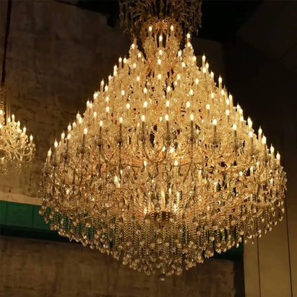 Luxury Customized Luxury Multi-Tiered Extra Large Wedding Crystal Candle Chandeliers Light For Hotel Lobby Villas