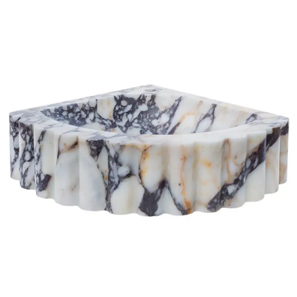 Bathroom Luxury Calacatta Marble Wall-Hung Sink – Natural Stone, Custom Shape, Elegant Design for Premium Decoration