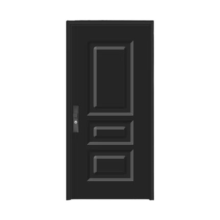 HAOTIAN Modern Style Steel Security Doors Commercial Exterior Front Entry For Houses Offices Sound Insulation Model 7005 Outdoor