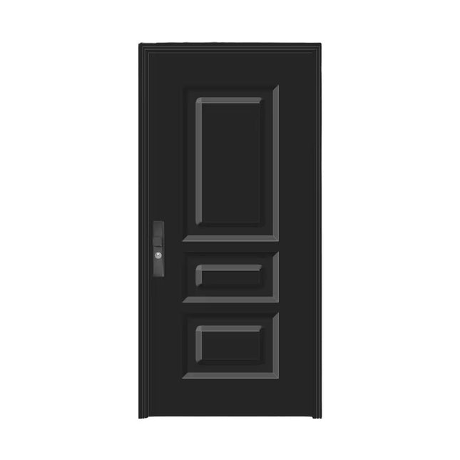 HAOTIAN Modern Style Steel Security Doors Commercial Exterior Front Entry For Houses Offices Sound Insulation Model 7005 Outdoor