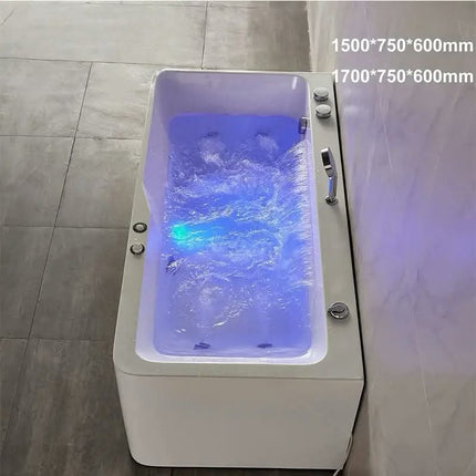 Wholesale OEM 360 Degree Surfing Bubble Massage Smart Computer Panel Thermostatic 42 Degree Single Rectangle Indoor Hotel